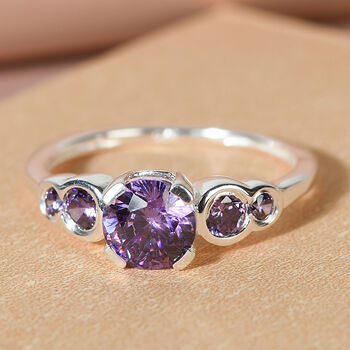 LUSTRO STELLA Amethyst Zirkonia Ring 925 Silber