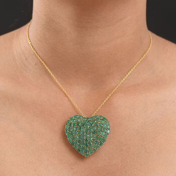 D'Joy Socoto Smaragd Anh&auml;nger mit 45cm Kette - 14 ct.
