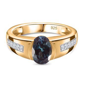 Labor Alexandrit und Zirkon Ring - 1,77 ct.