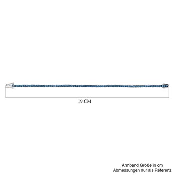 LUXURIANT SGL zertifiziertes SI-GH Labor blaues Diamant 19cm Armband - 1 ct.