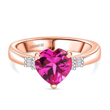 LUXURIANT AAA Labor Rosa Saphir und Diamant Ring - 2,72 ct.