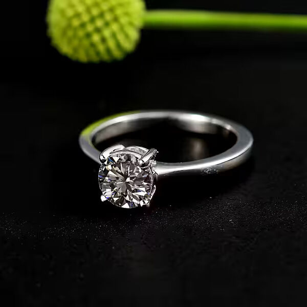 LUXURIANT IGI zertifizierter SI-GH Labor Diamant Ring in 585 Wei&szlig;gold- 1 ct. image number 3