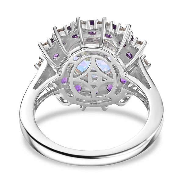 D'Joy Merkur mystischer Topas, Afrikanischer Amethyst Ring 925 Silber rhodiniert (Gr&ouml;&szlig;e 18.00) ca. 5,89 ct image number 5