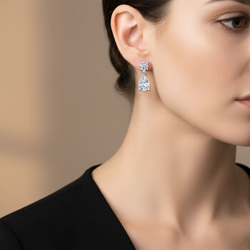 LUXURIANT SGL zertifizierte VS-EF Labor Diamant Ohrringe in 950 Platin - 2 ct.