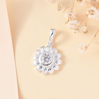 Wei&szlig;er Zirkonia Anh&auml;nger in 925 Silber