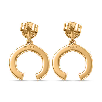 D'Joy AAA Kagem Sambischer Smaragd Ohrringe 925 Silber 750 Gelbgold vermeil ca. 0.93 ct
