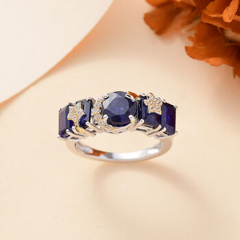 GP Celestial Dream Kollektion- AA Masoala Saphir, Zirkon und blauer Saphir-Ring - 5,76 ct.