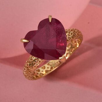 D'Joy AAA afrikanischer Rubin im Herzschliff Ring - 8,50 ct.