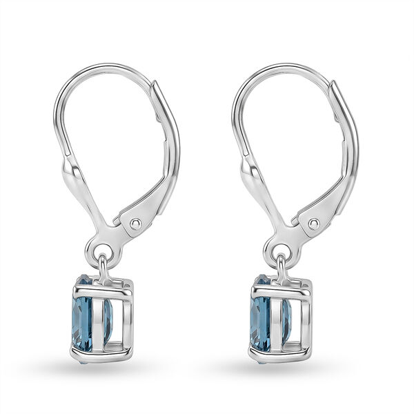 D'Joy zertifizierte London Blau Topas Ohrringe - 1,96 ct. image number 4