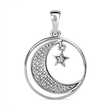 Mondlicht Magie Anh&auml;nger in platiniertem Silber