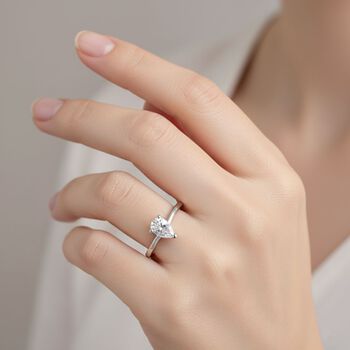LUXURIANT VS-EF Labor Tropfen Diamant Ring - 0,50 ct.