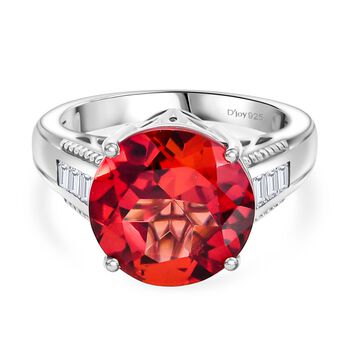 D'Joy Labor Padparadscha Saphir und Zirkon Ring - 9,82 ct.