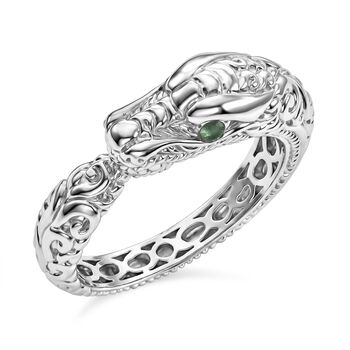 D'Joy Royal Bali- Kolumbianischer Smaragd Drachen Ring in 925 Silber