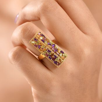 GP Italian Garden Kollektion - AA Multi-Edelstein und blauer Saphir Ring - 2,70 ct.