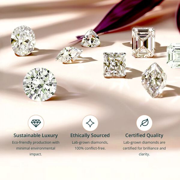 LUXURIANT DIAMOND- SI-GH Labor Diamant Ohrringe und Ring image number 16