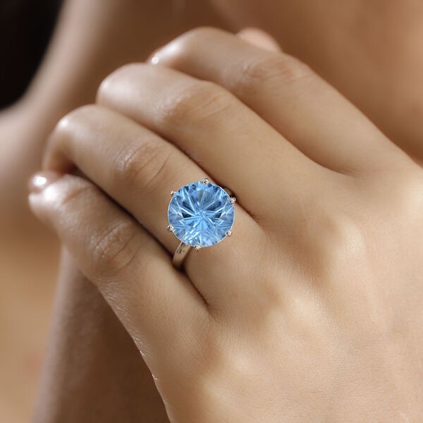 Himmelblauer Topas Ring - 11,87 ct. image number 2