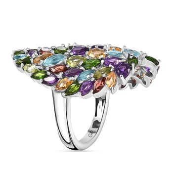 GP Amore Kollektion - Mehrfarbiger Ring, 925 Silber rhodiniert (Gr&ouml;&szlig;e 19.00) ca. 6.97 ct