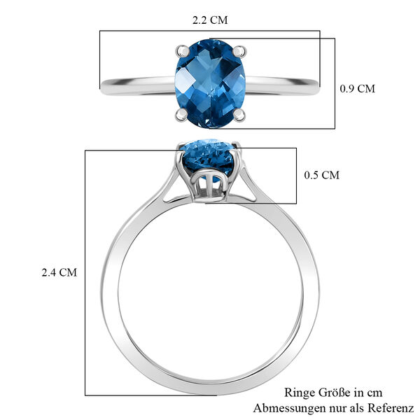 D'Joy London Blau Topas Ring - 1,47 ct. image number 6