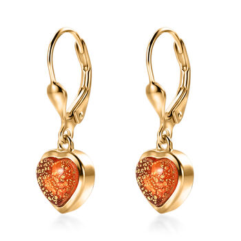GP Whispers of Murano Kollektion - Murano aus Italien, Kanchanaburi Blauer Saphir Ohrringe 925 Silber 750 Gelbgold vermeil ca. 2.69 ct