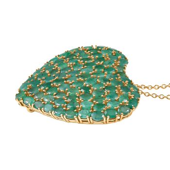 D'Joy Socoto Smaragd Anh&auml;nger mit 45cm Kette - 14 ct.