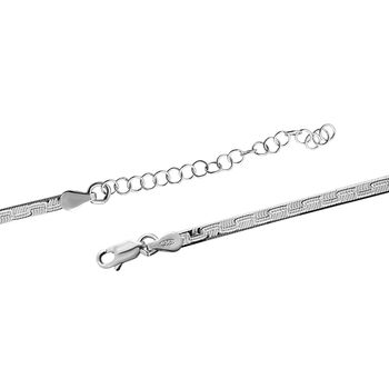 Fischgr&auml;tenkette in Silber 43cm