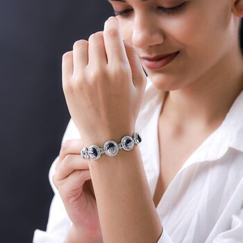 Wei&szlig;es B&uuml;ffel-Armband, 19 cm - 16,79 ct.