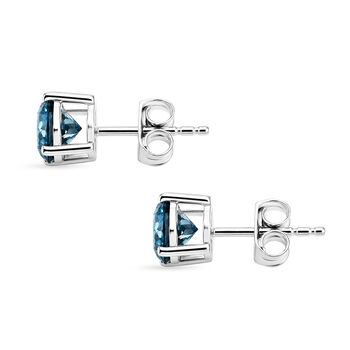 LUXURIANT SI Labor blaue Diamant Ohrringe - 2 ct.