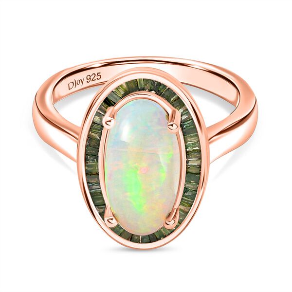 D'Joy AA &auml;thiopisches Welo Opal und gr&uuml;nes Diamant Schmuckset image number 8