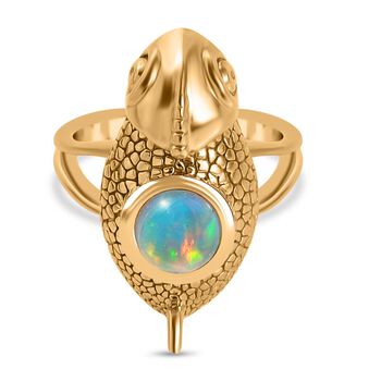 GP Trionfo Kollektion - AA Nat&uuml;rlicher, &auml;thiopischer Welo Opal und Kanchanaburi blauer Saphir-Ring - 0,92 ct.