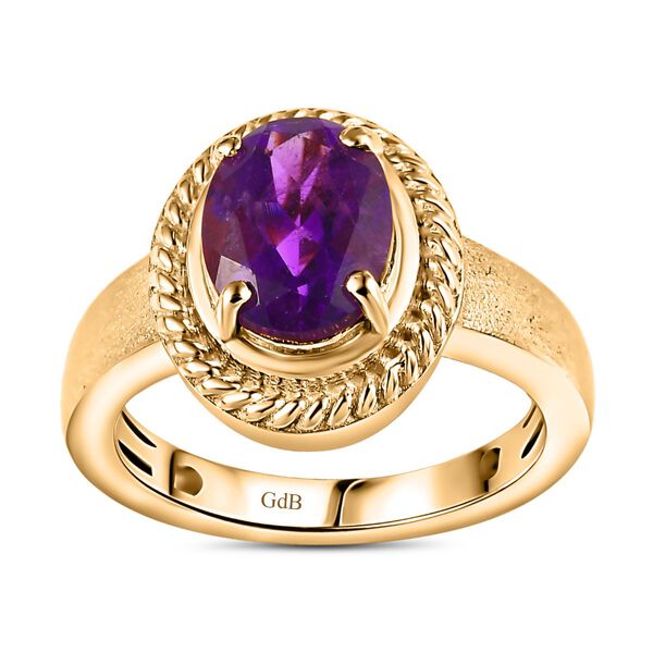 Afrikanischer Amethyst Ring Messing  (Gr&ouml;&szlig;e 20.00) ca. 1,65 ct image number 4