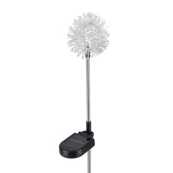 LIVMORE Solarleuchte, Pusteblumen Design, warmwei&szlig;, mit Solarpanel, 10x72cm, Schwarz