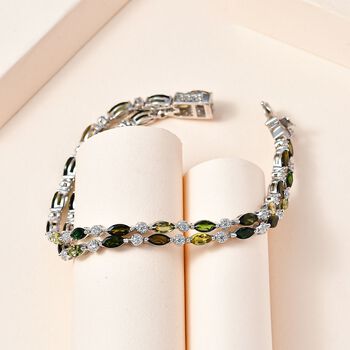 Multi-Turmalin und Zirkon 19cm Armband - 12 ct.