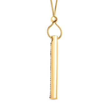 Kristall-Halskette in Goldton, 70 cm - 5 ct.