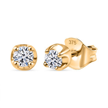 LUXURIANT SGL zertifizierte SI-GH Labor Diamant Ohrringe in 375 Gelbgold - 0,28 ct.