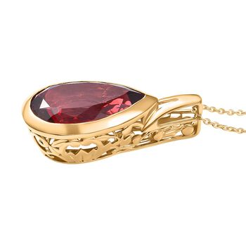 Labor Padparadscha Saphir Anh&auml;nger mit 50cm Kette - 21 ct.