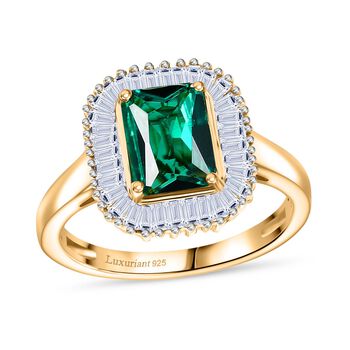 LUXURIANT AAA Labor kolumbianischer Smaragd und Labor Diamant Ring - 1,55 ct.