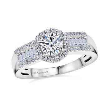 LUXURIANT DIAMOND - Lab Grown Diamant VS-EF IGI zertifiziert Ring 925 Silber rhodiniert (Gr&ouml;&szlig;e 18.00) ca. 1.00 ct