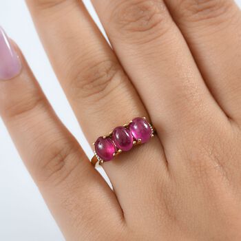 AA Afrikanischer Rubin und Diamant Ring - 4,24 ct.
