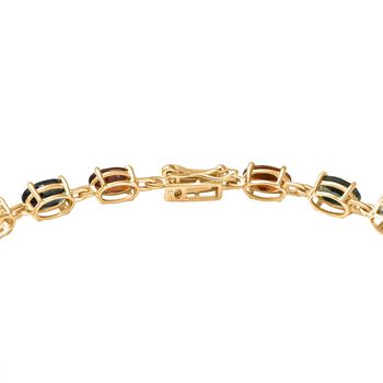 AAA Mehrfarbig-Turmalin Armband ca. 19 cm 375 Gold ca. 10,76 ct.