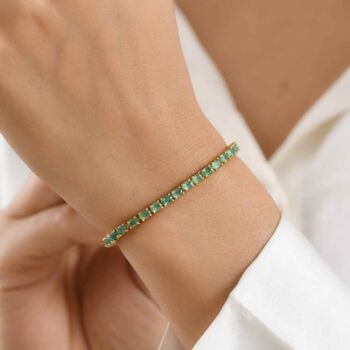 D'Joy AAA Kagem sambisches Smaragd 20cm Armband - 7,29 ct.