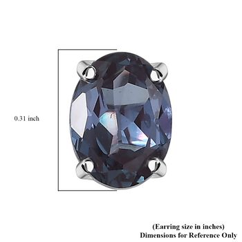 Luxuriant - AAA Lab Grown Alexandrit Ohrringe, AGI zertifiziert und gepr&uuml;ft, 417 Wei&szlig; Gold ca. 2.56 ct