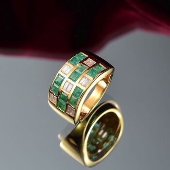 D'Joy Socoto Smaragd und Moissanit Ring - 2,71 ct.