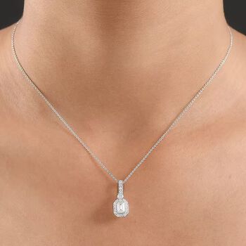 LUXURIANT DIAMOND - Lab Grown Diamant SI-GH Anh&auml;nger mit Kette, ca. 50 cm 925 Silber rhodiniert ca. 1.00 ct