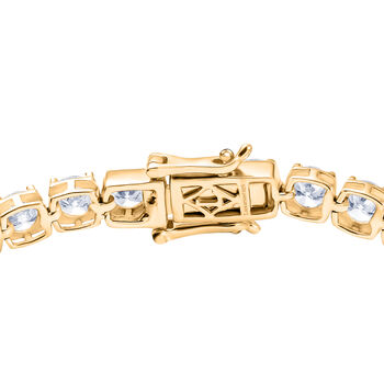 LUXURIANT SGL zertifiziertes VS-EF Labor Diamant 19cm Armband, 925 Silber vergoldet - 10 ct.