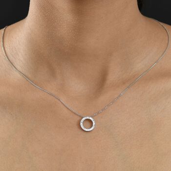 VS Diamant Lebenskreis Anh&auml;nger in 950 Platin - 0,35 ct.