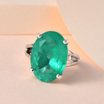 Smaragd Triplett Quarz Ring - 12,76 ct.