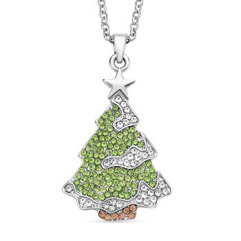 Mehrfarbiger Kristall-Anh&auml;nger mit 50+5cm Kette - 2,80 ct.