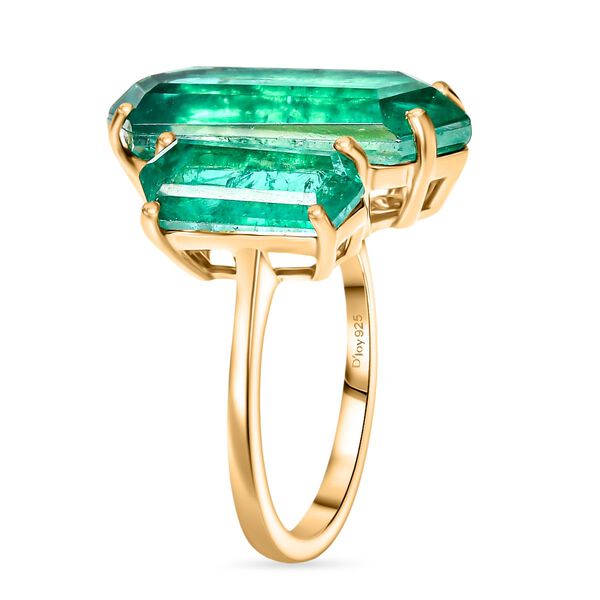 D&rsquo;Joy Smaragd Triplett Quarz Ring - 11,11 ct. image number 4