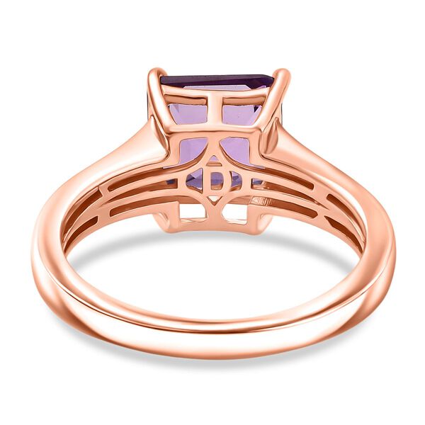 D'Joy ASSCHER-SCHLIFF AAA Rose De France Amethyst Ring 925 Silber 750 ros&eacute;vergoldet (Gr&ouml;&szlig;e 21.00) ca. 2.53 ct image number 6