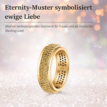 Anti-Stress Spinning Ring mit gelben Diamanten P3, ca. 1,00 ct.